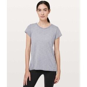 Lululemon Another Mile Short Sleeve Blue Purple Grey Soft Yoga